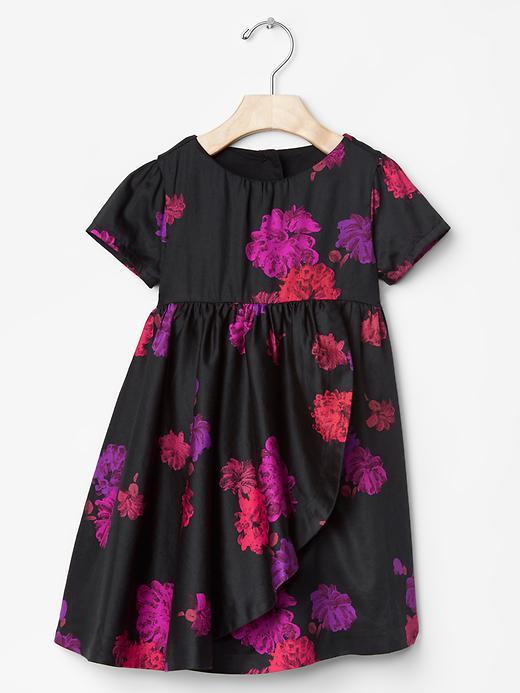 Gap Floral Cascade Flap Dress - Black Floral