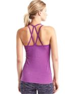 Gap Women Gapfit Breathe Strappy Shelf Tank - Wild Violet