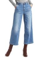 Gap Women 1969 Authentic Wide Leg Crop High Rise Jeans - Medium Indigo