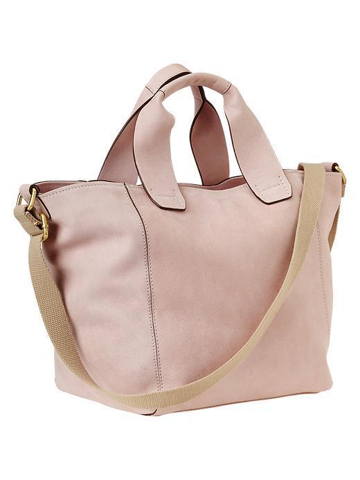 Gap Crossbody Leather Tote - Pink Cameo