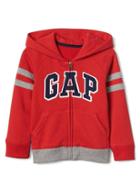 Gap Logo Varsity Zip Hoodie - Modern Red