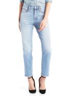 Gap Women Washwell High Rise Real Straight Jeans - Light Indigo