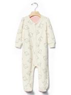 Gap Organic Lovebird Footed One Piece - Ivory Frost