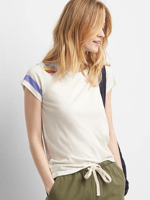 Gap Women Free City X Gap Short Sleeve Tee - Stone