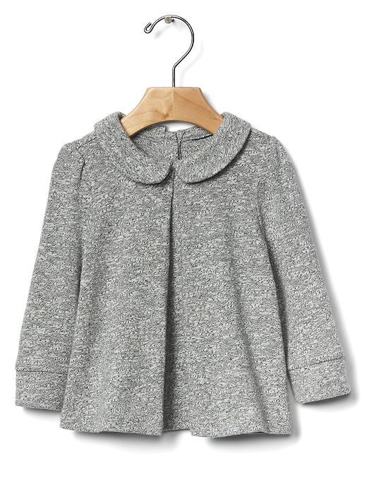 Gap Marled Peter Pan Collar Top - Light Grey Marle