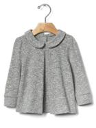 Gap Marled Peter Pan Collar Top - Light Grey Marle
