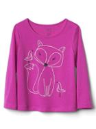 Gap Graphic Long Sleeve Tee - Silver Fox