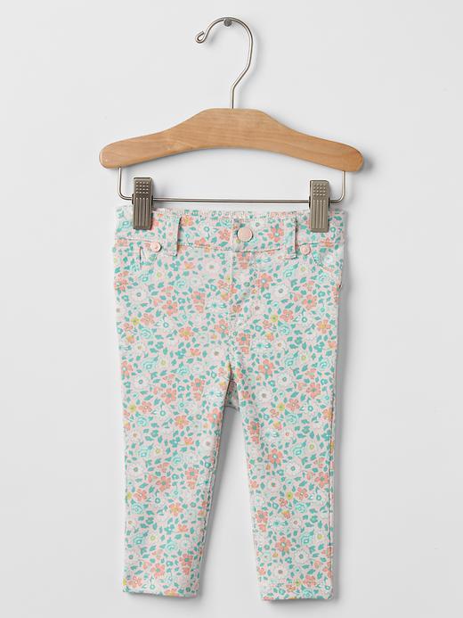 Gap Floral Ponte Pants - Pink Cameo