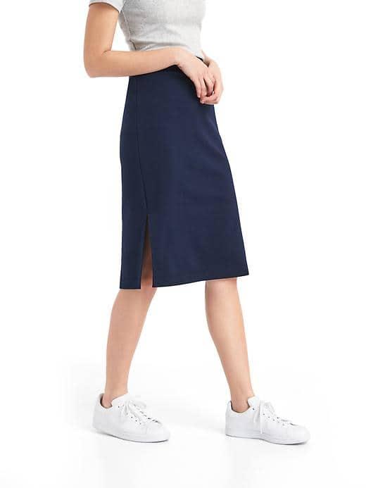 Gap Women Ponte Pencil Skirt - True Indigo