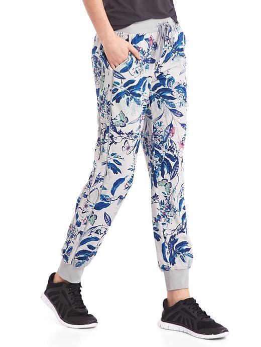 Gap Women Studio Heathered Joggers - Butterfly Botanical Blue