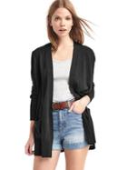 Gap Women Soft Open Front Cardigan - True Black