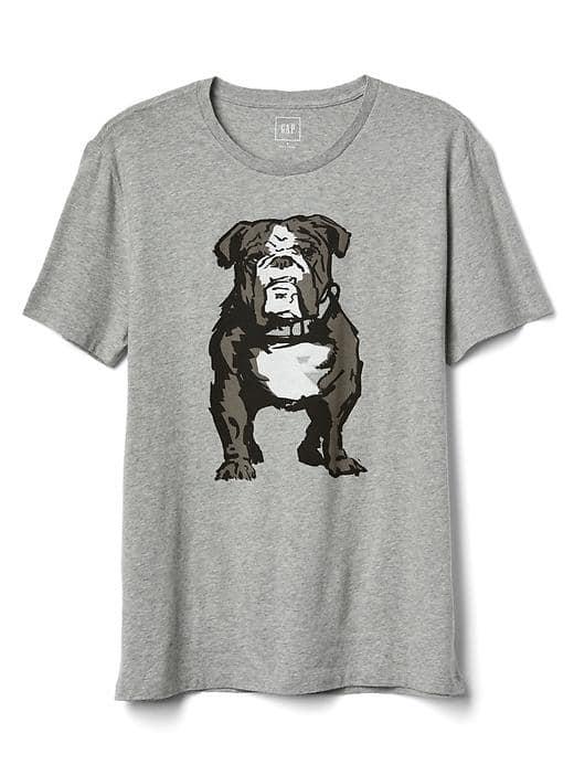 Gap Men Graphic Short Sleeve Tee - Bulldog Painting