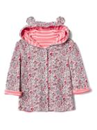 Gap Reversible Floral Bear Zip Hoodie - Pink Dust