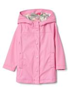 Gap Jersey Lined Rain Mac Jacket - Neon Light Pink
