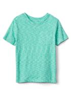 Gap V Neck Pocket Slub Tee - Turquoise