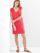Gap Drapey Sleeveless Scoop Neck Dress - Strawberry Field