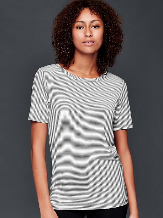 Gap Pure Body Modal Short Sleeve Tee - Black/white Stripe
