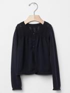 Gap Pointelle Layering Cardigan - Blue Galaxy