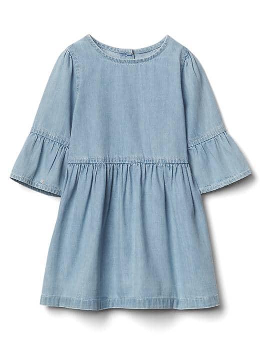 Gap Men 1969 Chambray Bell Sleeve Dress - Denim