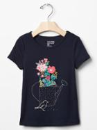 Gap Embellished Spring Graphic Tee - Blue Galaxy