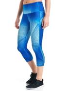 Gap Women Gapfit Blackout Gfast Print High Rise Capris - Dot Ombre Blue