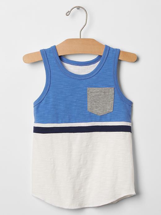 Gap Colorblock Pocket Tank - New Off White