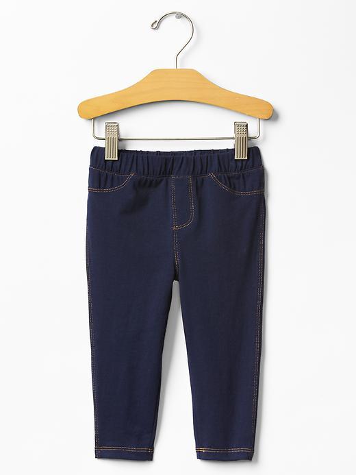 Gap Knit Denim Leggings - Navy