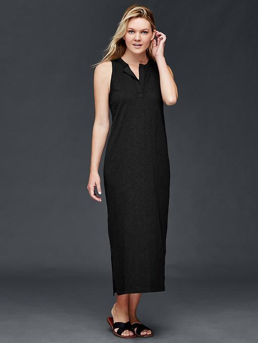 Gap Women Slub Maxi Dress - True Black