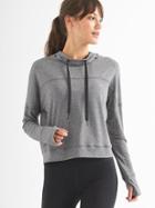 Gap Breathe Crop Hoodie - New Heather Grey