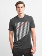 Gap Men Gapfit Graphic Tee - Charcoal Gray