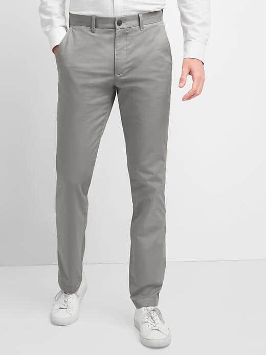 Gap Men Lightweight Straight Fit Khaki Stretch - Shadow
