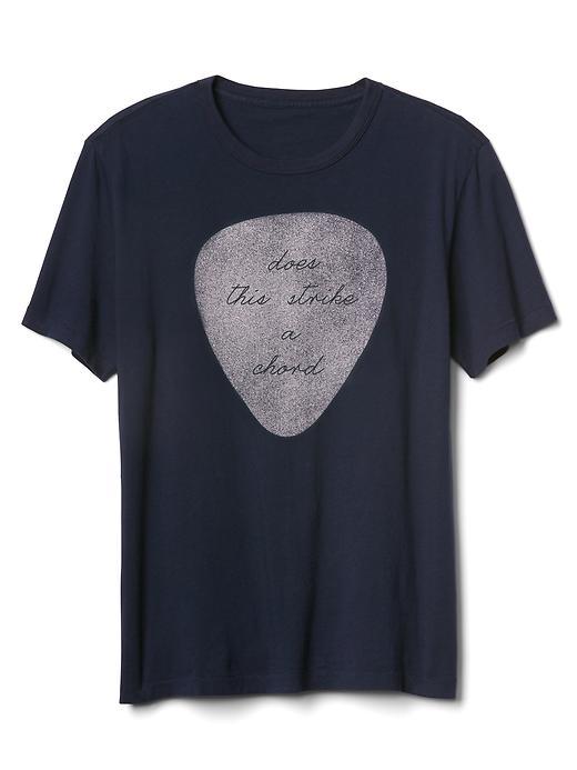 Gap Men Guitar Pick Graphic Crewneck Tee - Tapestry Navy