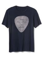Gap Men Guitar Pick Graphic Crewneck Tee - Tapestry Navy