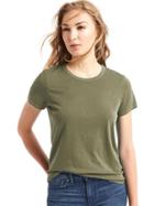 Gap Women Vintage Wash Sueded Crewneck Tee - Surplus