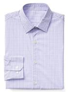 Gap Men Stretch Poplin Gingham Slim Fit Shirt - Warm Violet 568