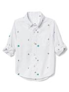 Gap Earth Poplin Convertible Shirt - Optic White