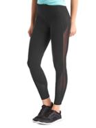 Gap Women Gapfit Blackout Technology Gfast Mesh Panel Leggings - True Black