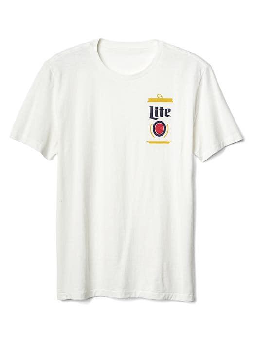 Gap Men Bold Graphic Crewneck Tee - Miller Lite