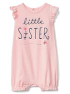 Gap Little Sister Flutter Shorty One Piece - Pink Cameo