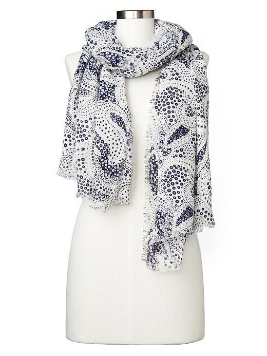 Gap Floral Paisley Scarf - Dark Night