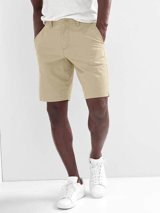 Gap Women Vintage Wash Stretch Shorts 10 - Iconic Khaki