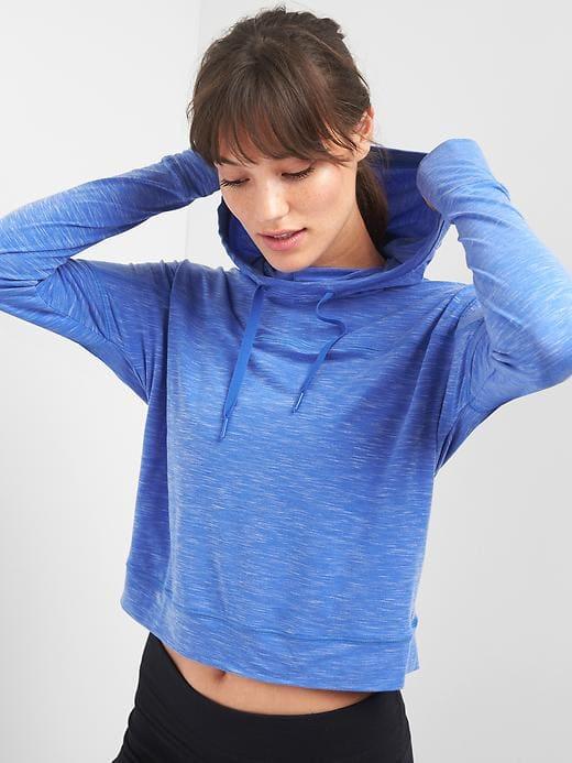 Gap Breathe Crop Hoodie - Bristol Blue