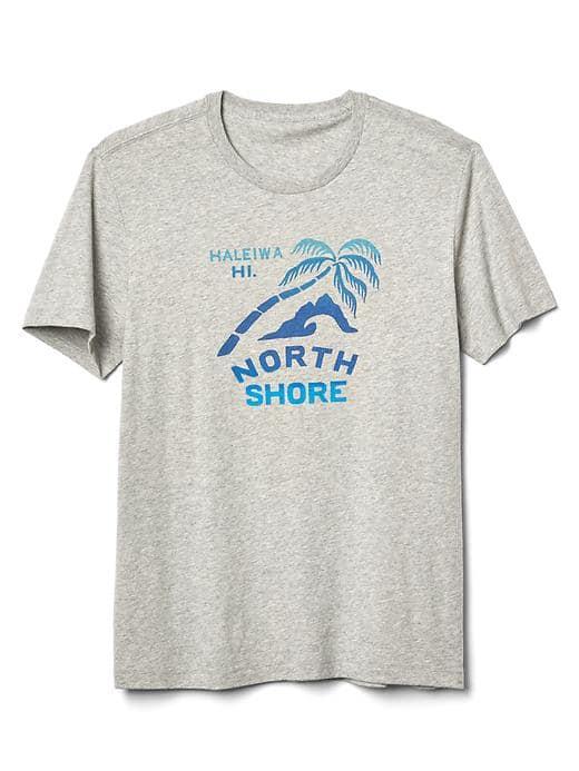 Gap Women North Shore Graphic Tee - New Heather Grey