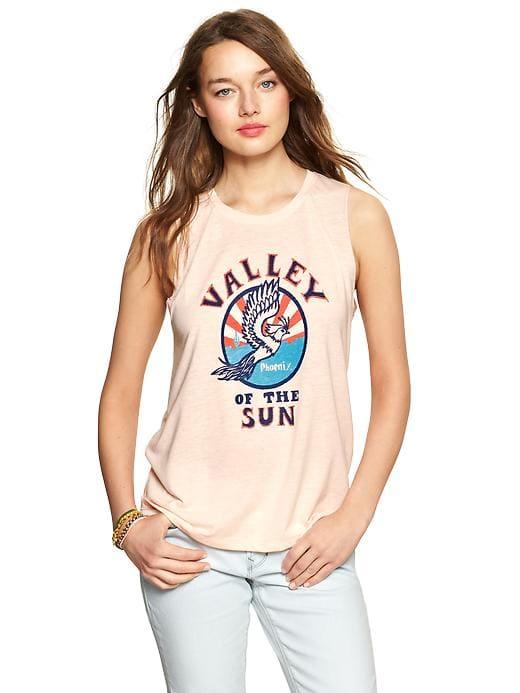 Gap City A Line Muscle Tank - Pearl Rose
