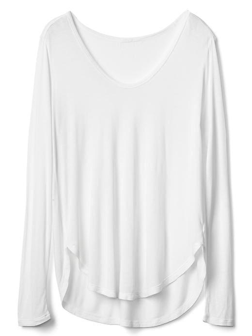 Gap Women Scoop Neck Long Sleeve Tunic - White