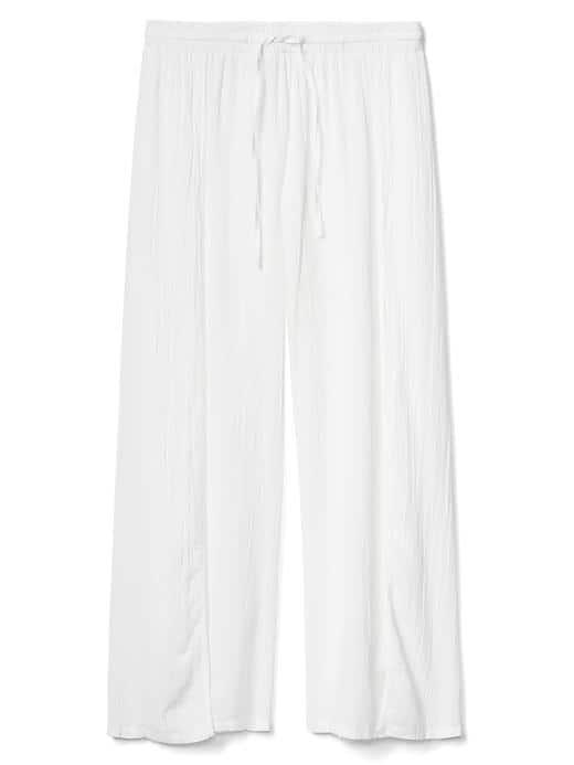 Gap Women Dream Well Crinkle Sleep Pants - White