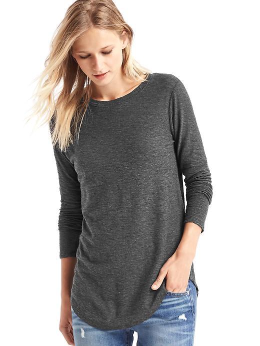 Gap Solid Slub Tunic - Charcoal Grey