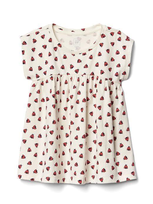 Gap Print Shirred Top - Ladybug