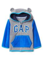 Gap Pro Fleece Logo Bear Hoodie - Charcoal Gray
