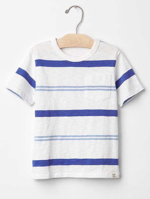 Gap Stripe Pocket Tee - New Off White